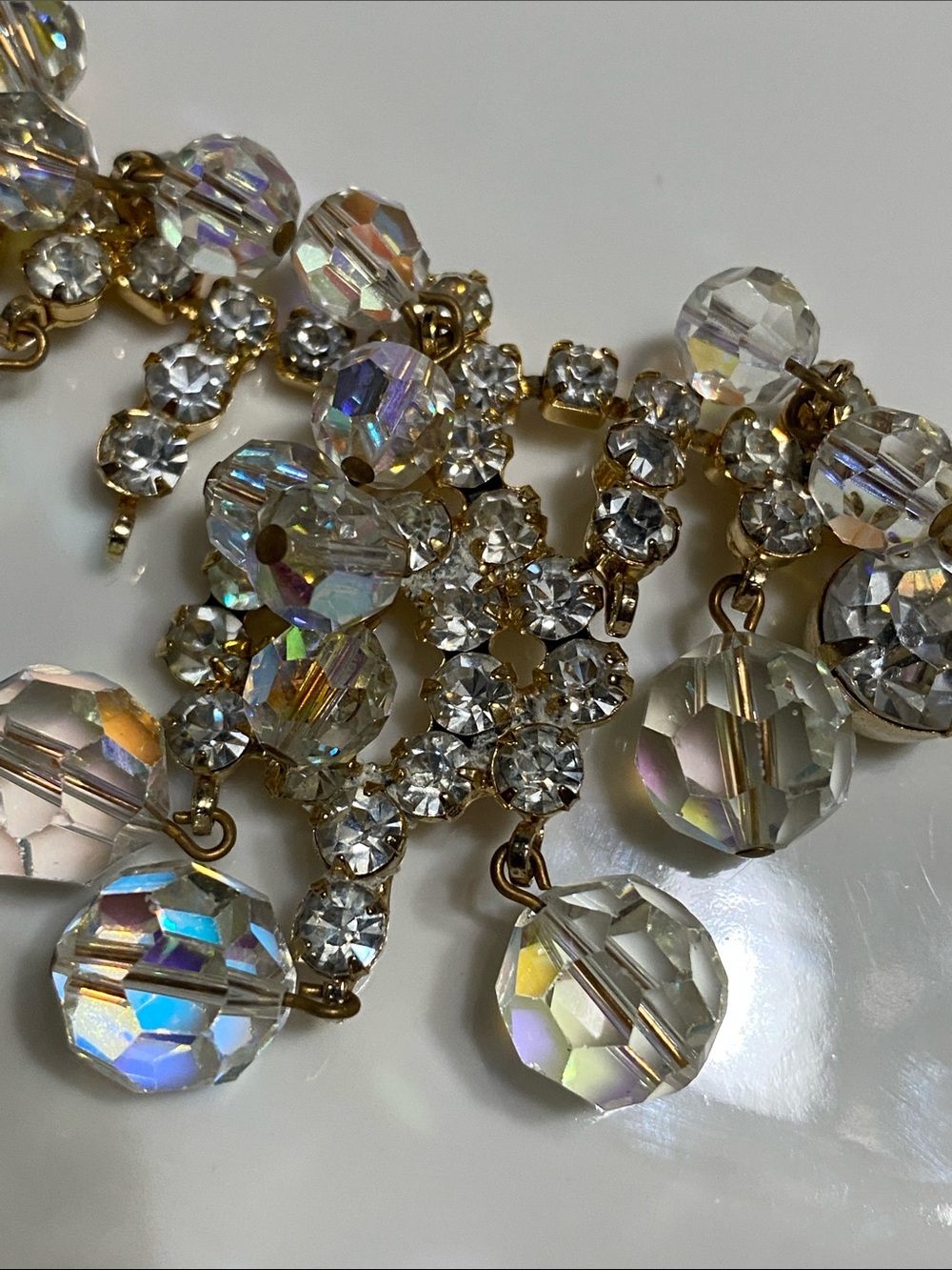 1960s Juliana Aurora Crystal Drop Necklace - Picture 9 of 11